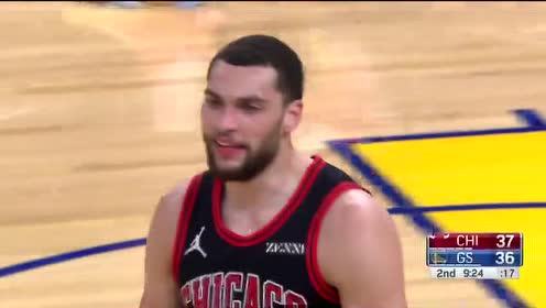 【NBA录像回放 原声】公牛vs勇士第2节英文原声回放