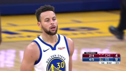 【NBA录像回放 原声】公牛vs勇士第1节英文原声回放