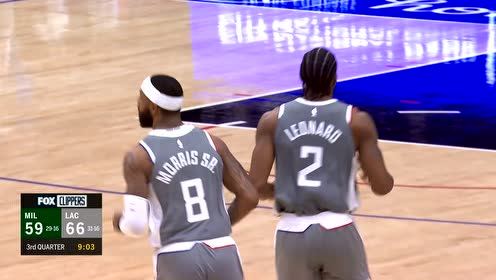 【NBA集锦】就你叫字母哥啊 莫里斯单打字母哥跳投得手