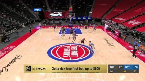 【NBA錄像回放 原聲】猛龍vs活塞第1節(jié)原聲解說回放