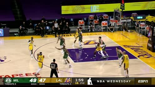 【NBA集锦】先被字母哥隔扣后挨洛佩兹大帽 庄神连续成背景板