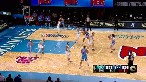 【2021年04月02日 黄蜂vs篮网集锦】阿德首秀极限三分+经典背转身 篮网全员沸腾提前庆祝总冠军