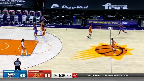 【2021年04月03日 雷霆vs太陽集錦】用同樣的方式對(duì)飆 馬勒東拋投得手布克完成回應(yīng)