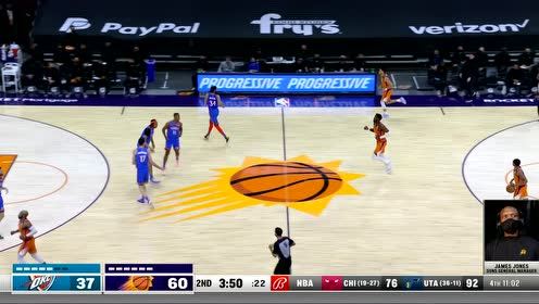 【2021年04月03日 雷霆vs太陽集錦】突然打起了配合 馬勒東底角三分一箭穿心