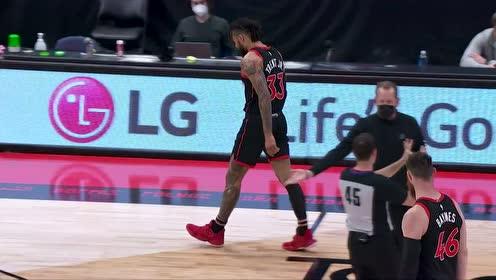 【2021年04月06日 奇才vs猛龙集锦】给你点个赞！马修斯虎口夺食压哨飙进超远三分