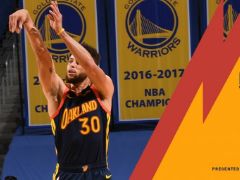 NBA常规赛：半场战罢，勇士领先火箭17分