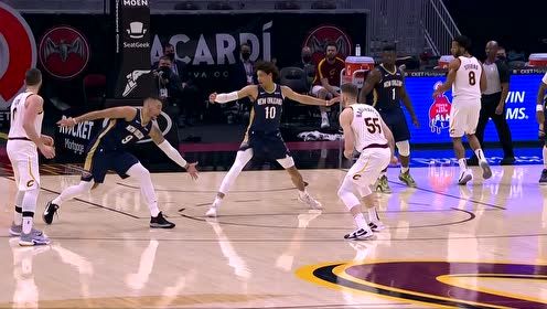 【2021年04月12日 鹈鹕vs骑士集锦】奥斯曼飘逸过人 双手挂筐暴扣