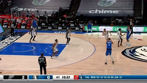 【2021年04月12日 马刺vs独行侠集锦】东契奇小手一勾送妙传 波神弧顶空位三分一箭穿心