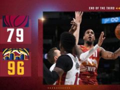 NBA常规赛：三节战罢，热火以79-96落后掘金17分