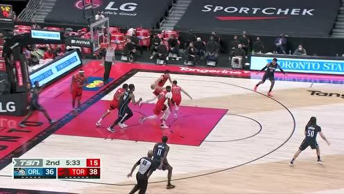 【2021年04月17日 魔术vs猛龙集锦】休想在我的禁区撒野 沃特森长臂送出大帽