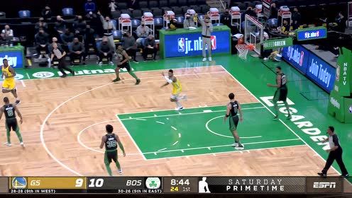 【2021年04月18日 勇士vs凯尔特人集锦】格林审时度势高空连线贝兹莫尔 后者接球飞身上篮一鼓作气