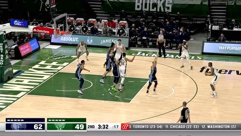 【2021年04月18日 灰熊vs雄鹿集锦】狙击手已到位!字母哥突破回传霍乐迪三分穿心