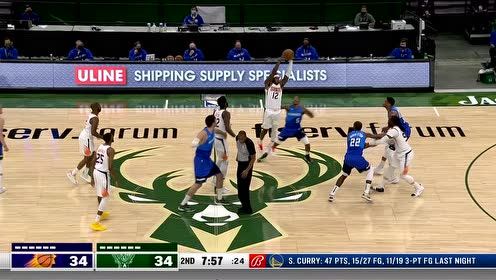 【2021年04月20日 太陽vs雄鹿集錦】讓你知道我的射程！保羅連線底角克勞德三分射箭