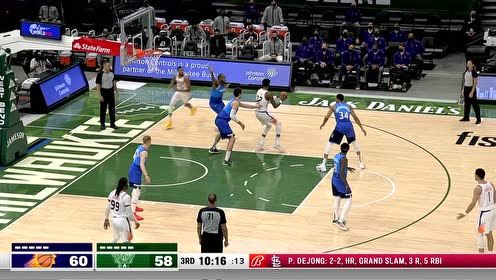 【2021年04月20日 太陽vs雄鹿集錦】任你怎么防！艾頓單打洛佩斯跳投命中