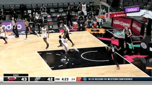 【2021年04月22日 熱火vs馬刺集錦】巴特勒大步流星雙臂炸筐 阿德巴約旱地拔蔥空接暴扣