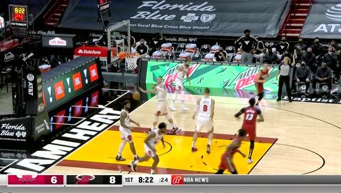【2021年04月25日 公牛vs熱火集錦】希羅不在我來(lái)投 鄧羅火力全開(kāi)三分4中4