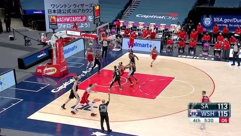 【2021年04月27日 馬刺vs奇才集錦】突破分球是最簡單的配合 威斯布魯克喂餅萊恩三分命中