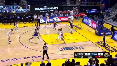 【2021年04月28日 独行侠vs勇士集锦】东契奇极致后仰抛投得手 库里突施冷箭三分回应