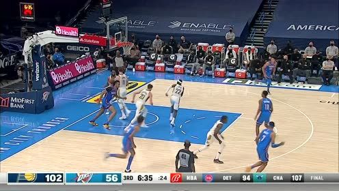 【2021年05月02日 步行者vs雷霆集錦】鴻雁雙飛！馬勒登連線布朗空中吃餅掄臂砸扣