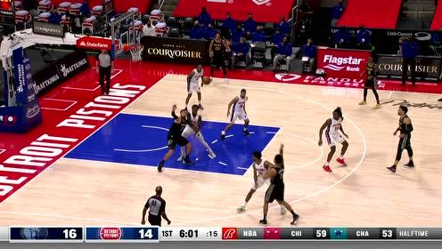 【2021年05月07日 灰熊vs活塞集锦】经典破绕前防守 大锤高位策应瓦兰接球转身暴扣