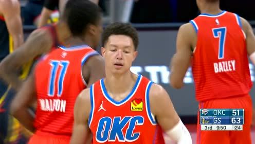 【2021年05月07日 雷霆vs勇士集锦】总感觉可以轻触繁星 罗比高高跃起单臂劈扣太轻松
