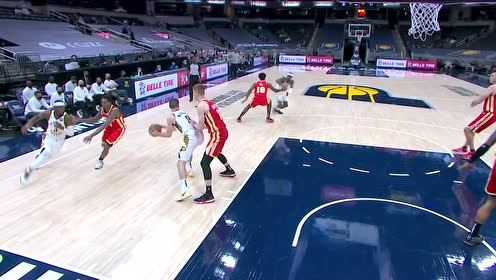【2021年05月07日 老鹰vs步行者集锦】自己都笑了 勒维尔切入单臂劈山