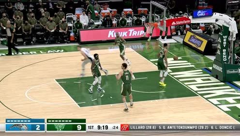 【2021年05月12日 魔术vs雄鹿集锦】安东尼漂移跳投不中 瓦格纳一飞冲天飞身补扣