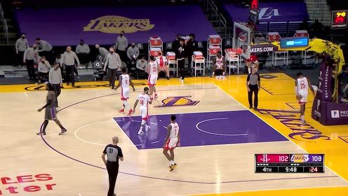 【2021年05月13日 火箭vs湖人集锦】冲锋陷阵独战三英 麦克勒莫连过三人防守惊艳突破