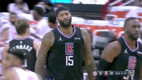 【2021年05月15日 快船vs火箭集锦】曾经的第一中锋功力还在！考辛斯强攻篮下打成2+1