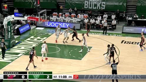 【2021年05月16日 熱火vs雄鹿集錦】好的射手不需要找狀態(tài) 納恩迪文琴佐各飆進兩記三分