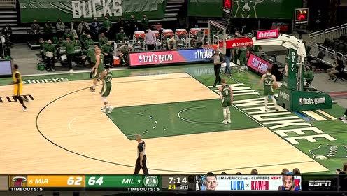 【2021年05月23日 热火vs雄鹿集锦】接球就干毫不犹豫 邓罗超远三分不讲理