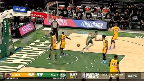 【2021年05月23日 热火vs雄鹿集锦】风送紫霞!米德尔顿助飞字母哥空接香饼双手扣篮