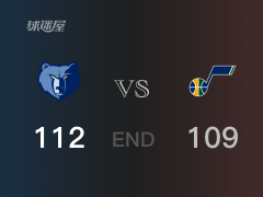 【战况】NBA季后赛：灰熊112-109战胜爵士，狄龙-布鲁克斯31+7+2