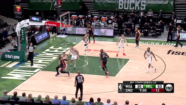 【2021年05月25日 热火vs雄鹿集锦】伊戈达拉转身过人 极致抛投打板命中