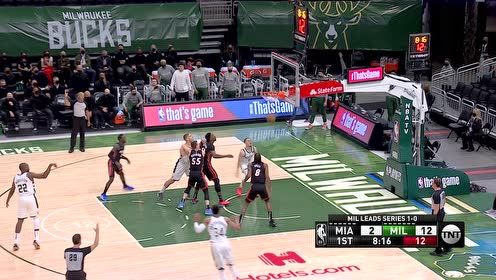 【2021年05月25日 热火vs雄鹿集锦】那个男人也来了 米德尔顿外线张弓搭箭