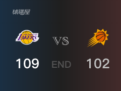 【战况】NBA季后赛：全场数据，湖人109-102战胜太阳，戴维斯34+10+7