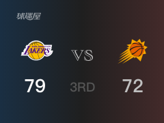 NBA季后赛：三节数据，湖人以79-72领先太阳，施罗德22+3