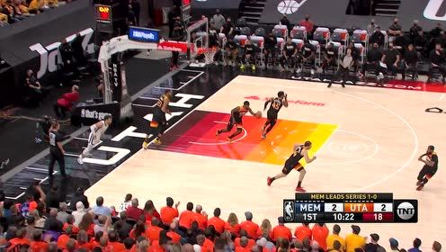 【2021年05月27日 灰熊vs爵士集錦】復(fù)出第一球就進！米切爾45度三分彎弓射虎