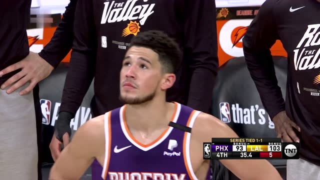 【2021年05月28日 太阳vs湖人集锦】布克因推人被给2级恶犯直接驱逐 随后克劳德也被驱逐