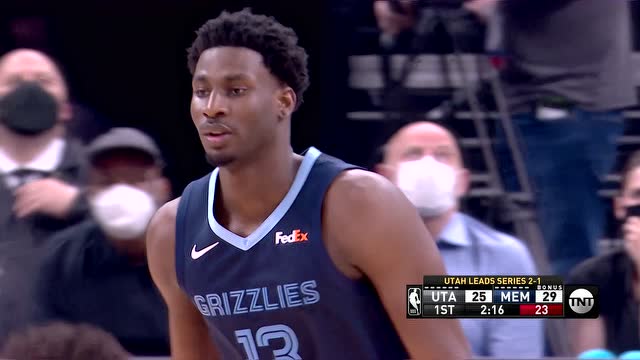 【2021年06月01日 爵士vs灰熊集锦】开启对飚模式 杰克逊飚中三分尼昂强势回应