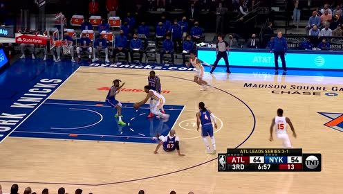 【2021年06月03日 老鷹vs尼克斯集錦】太拼了 亨特單槍匹馬搶下籃板完成拋投