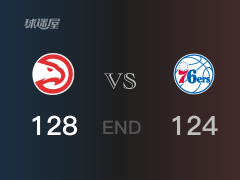 【战况】NBA季后赛：全场战罢，老鹰128-124战胜76人，特雷-杨35+2+10