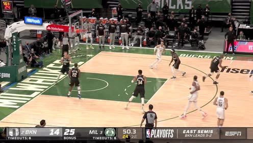 【2021年06月18日 籃網(wǎng)vs雄鹿集錦】打的就是MVP！杜蘭特回馬一槍后仰跳投迎射字母哥