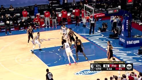 【2021年06月21日 老鹰vs76人集锦】特雷-杨手感回归轻取2分 恩比德试探步中投完成回应