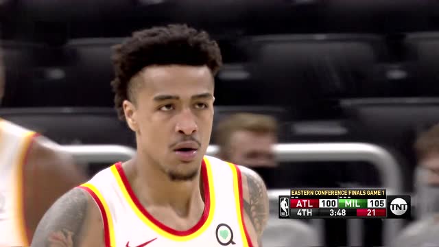 【2021年06月24日 老鹰vs雄鹿集锦】一步登天力压众人 科林斯内线发难补扣双臂炸筐