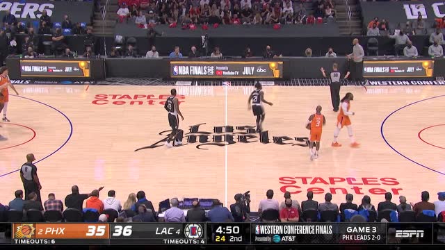 【2021年06月25日 太阳vs快船集锦】这就是老将的经验!保罗克劳德不断向裁判投诉提前走表