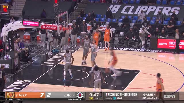 【2021年06月27日 太阳vs快船集锦】狙击手已就位 克劳德底角三分一箭穿心