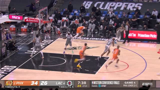 【2021年06月27日 太阳vs快船集锦】张弓搭箭 约翰逊手起刀落命中底角三分