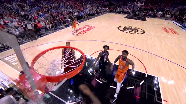 【2021年07月01日 太阳vs快船集锦】太阳vs快船五佳球 考辛斯三分压哨布克单臂劈扣