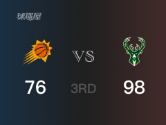 NBA季后賽：三節(jié)戰(zhàn)罷，雄鹿以98- 76領(lǐng)先太陽，字母哥34+12+6